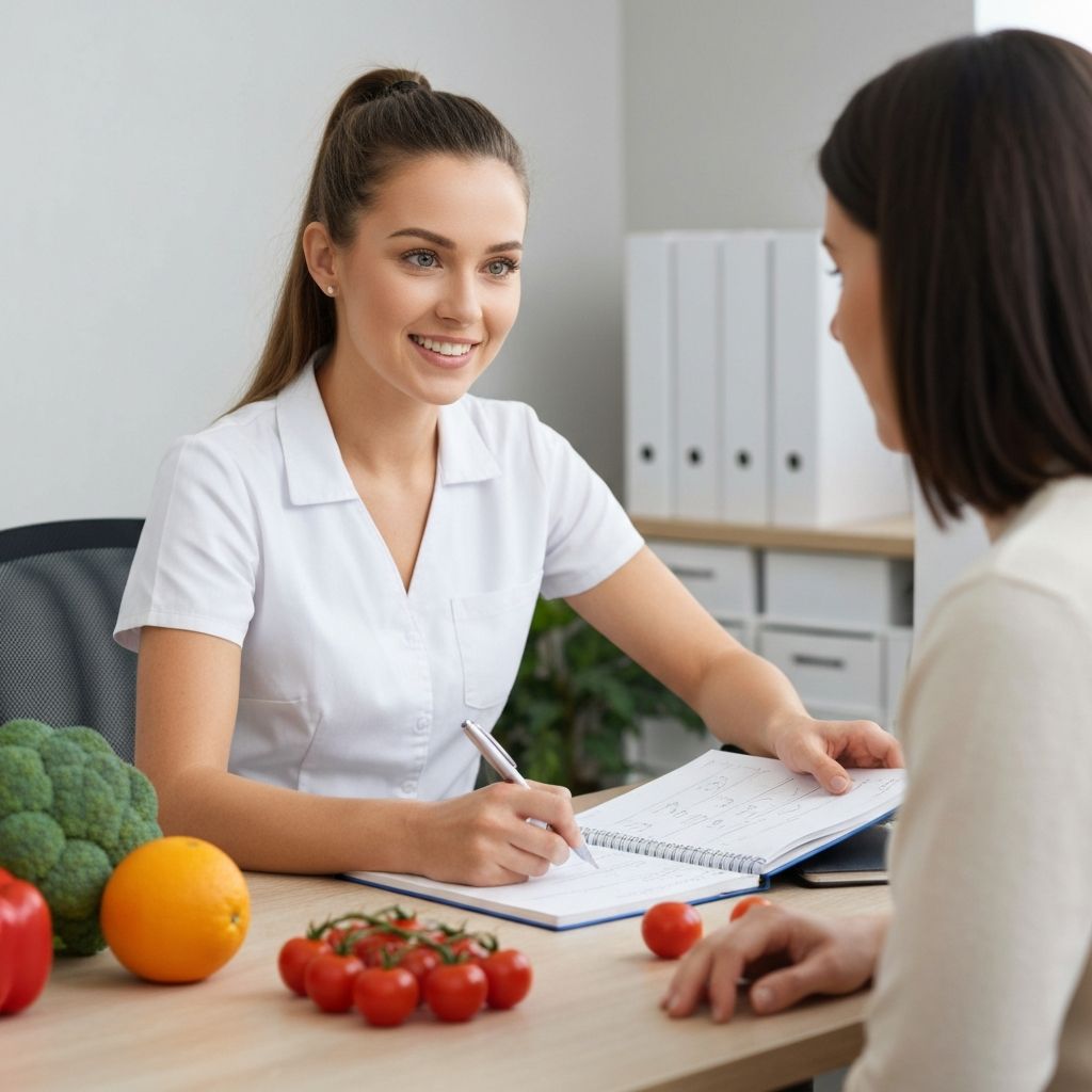Nutrition consultation and healthy lifestyle discussion